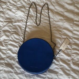 Blue Round Crossbody Bag